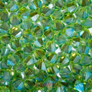 Kristallperlen Bicone PRECIOSA Peridot 2AB – 6 mm – 20 Stück