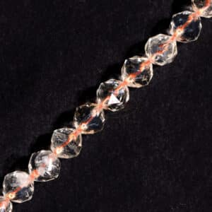 Citrine faceted plain round approx. 8mm, 1 strand