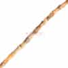Jasper bamboo stone beads about 4x10mm, 1 strand - Orange gold silver