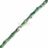 Jasper bamboo stone beads about 4x10mm, 1 strand - green