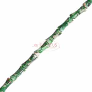 Jasper bamboo stone beads about 4x10mm, 1 strand