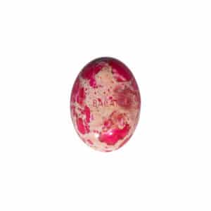 Impression Jaspis Cabochon rot-rosa oval ca. 22x30mm, 1 Stück