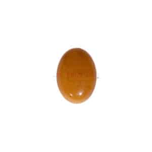 Jade Cabochon oval glanz gelb ca. 13x18mm, 1 Stück