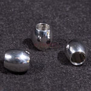 Olive bead stainless steel 6x7mm