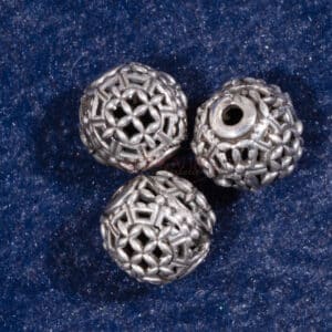 Silberperle 925 Silber, geschwärzt « keltischer Knoten » Ø 10mm 1x
