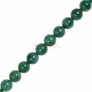 Kmaite plain round shiny green Ca. 4-6mm, 1 strand
