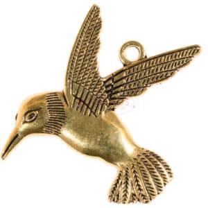 Metallanhänger “Kolibri” gold 64x48mm,1 Stück