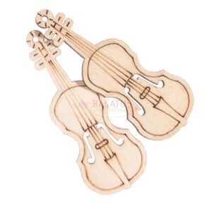 Holzscheiben Anhänger „Geige“ L 55 x 21 mm 2 Stück
