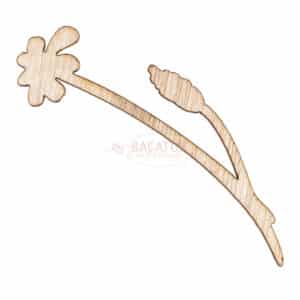 Holzscheibe zum Basteln “Blume Rose” L 75 mm 2x