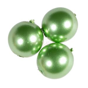Renaissance Perlen Kugel glanz grün ca. 3-8mm, 1x