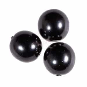 Renaissance Perlen Kugel glanz schwarz ca. 3-8mm, 1x